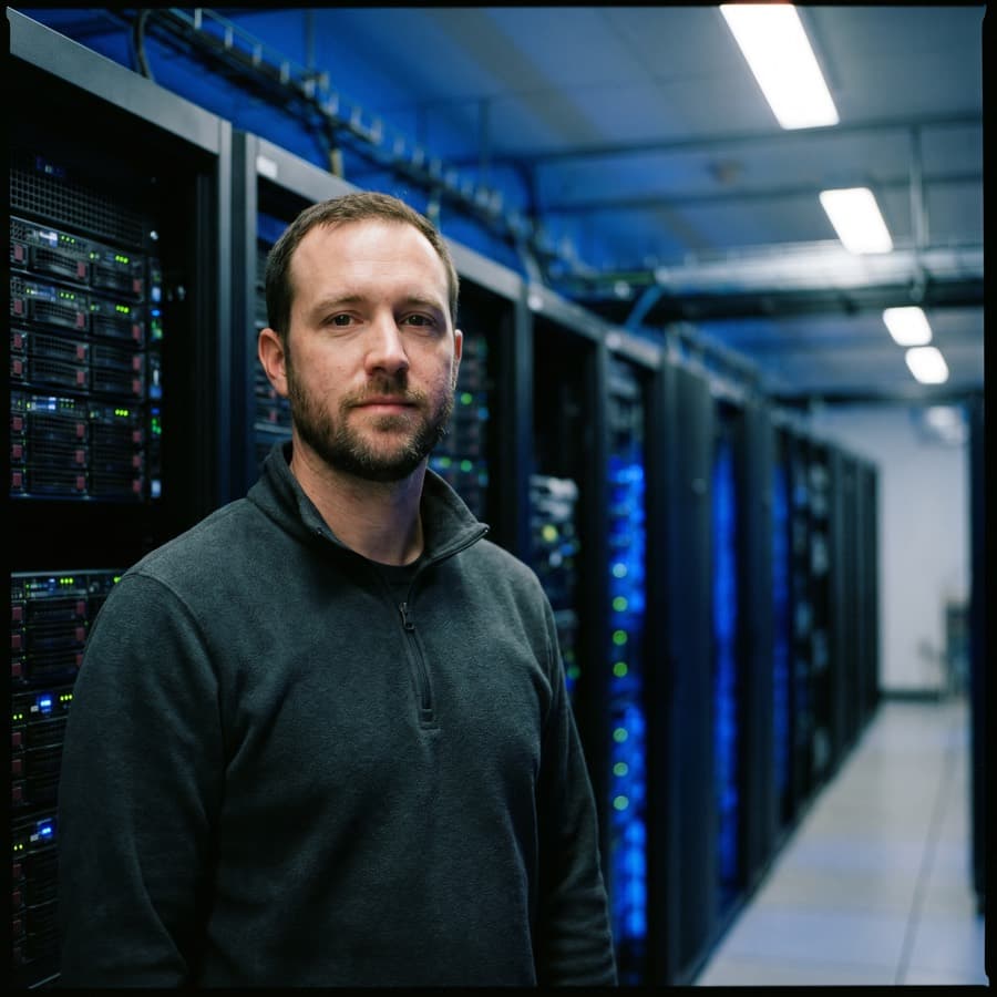A server room — the systems every other department's evidence runs through.